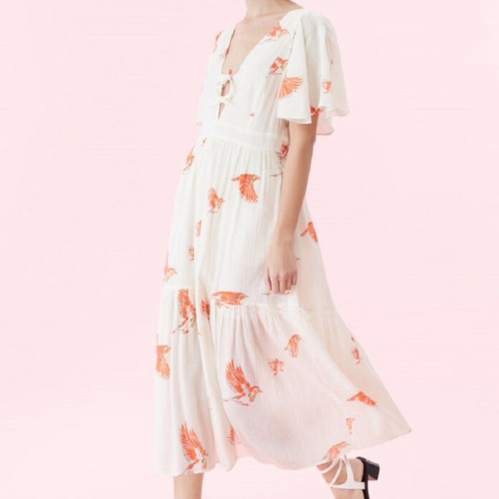 COPY - COPY - REBECCA TAYLOR La Vie Birds Print M…